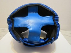 Boxing Helmet Head Protection Face Cover Muay Thai MMA Martial Blue Adj Size Adu