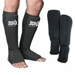 Buka Gel Shin Instep MMA Leg Kick Guard Muay Thai TKD Protector Pads UFC Guards