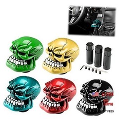 Universal Manual Wicked Skull Head Gear Stick Car Shift Knob Shifter Red