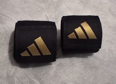Adidas Boxing Hand Wraps Boxing Wraps Gold & Black 108 Inch New In Package