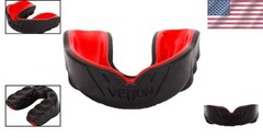 Red/Black Challenger Mouthguard – Durable, Boil-and-Bite Custom Fit for Fighters
