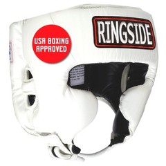 Ringside Competition Boxing Headgear X Large White Enhanced Protection MMA Gear