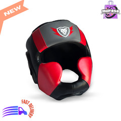 MUFASA INTERNATIONALS Cowhide Leather Boxing Headguard for Training & Sparring