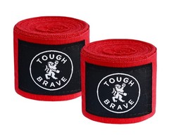 Tough Brave 4-Pack Boxing / MMA Hand Wraps – 5 m Elastic Cotton Wrist & Knuckle