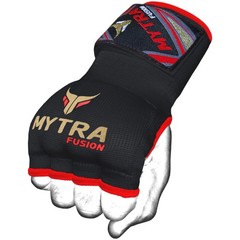 Mytra Fusion Inner Gloves for Boxing, MMA, Muay Thai – Large-X-Large, Black