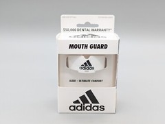Adidas Sports Mouth Guard White Black Gold Goat One Size Fits Most Sleek Design