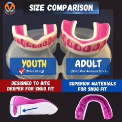 Oral Mart White/Pink Youth Vampire Fangs (Age 12 & Below), Pinky