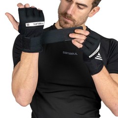 Sanabul Gel Boxing Hand Wraps for Men & Women Muay Large-X-Large, Black/White
