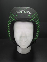 Century Brave Open Face Headgear SIZE -L/XL Black Gold GREEN NICE