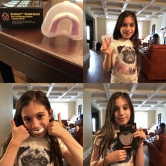 Oral Mart Lacrosse Hockey Karate Mouth Guard For Kids Girls (White/Pink)
