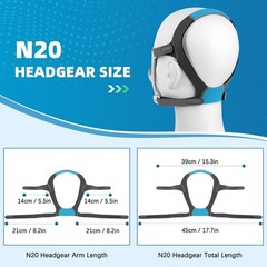 Soft Adjustable N20 Headgear Strap Set with Magnetic Clips – Comfortable Support