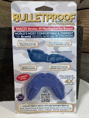 Bulletproof Braces Mouthguard Toughest Teeth Protection Sports Blue USA Made New
