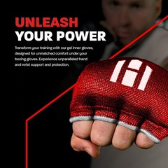 Padded Inner Gloves for Boxing, Kickboxing, Muay Thai, MMA Gel Hand Wraps