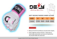 Gel Padded Inner Gloves with Hand Wraps MMA Muay Thai Boxing Bandage Fight Black