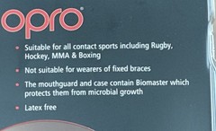 OPRO Gold Competition Level Mouthguard Adult Blue Self-Fit MMA Boxing Football