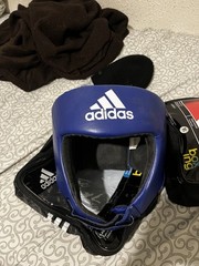 Adidas Two Headgear Set Official IBA Approved Boxing Headgear. Red And Blue