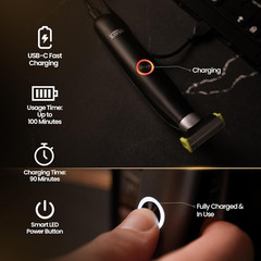Groin & Body Hair Trimmer Electric Shaver for Men – Pubic & Ball Full Body Groom
