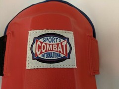 NOS Combat Sports Martial Arts Shin-Instep Guard Red Large Brand New
