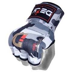 DEFY Gel Padded Ladies Inner Gloves with Hand Wraps MMA Muay Thai White Camo