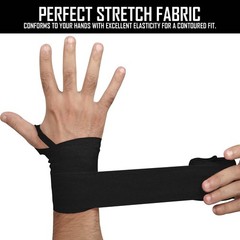 MCD Boxing Wraps for Men & Women 4.5m (180 inch Hand Boxing), Black
