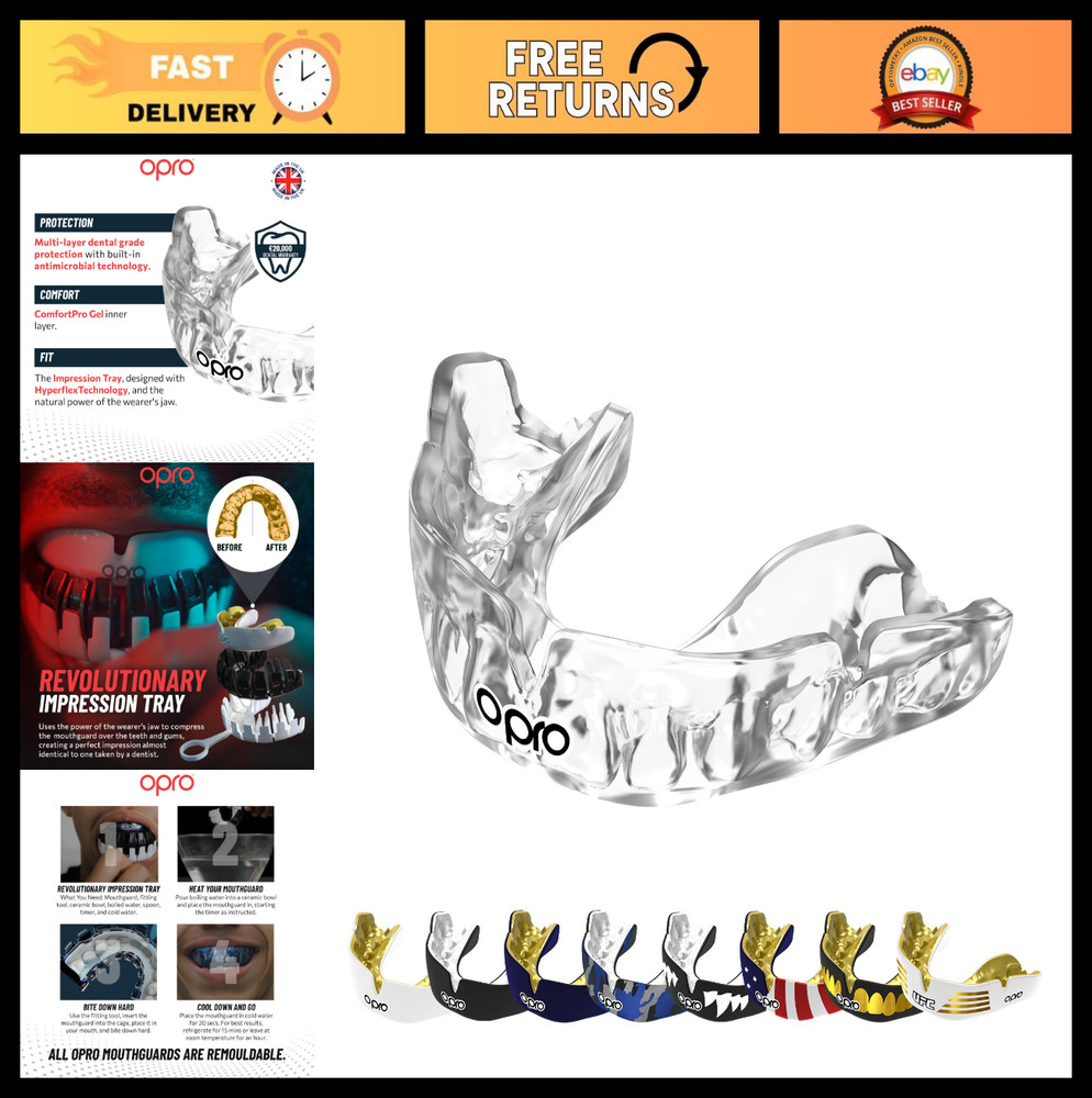 Custom Fit Moldable Mouth Guard – Impact Protection for Sports, Boxing, MMA, Hoc