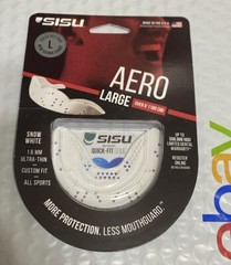 SISU Aero Sports MouthGuard Adult Size Large Snow White 1.6mm Ultra-Thin New
