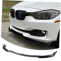 Front Bumper Lip Splitter Spoiler Compatible with BMW 3 F30 Base-Gloss Black