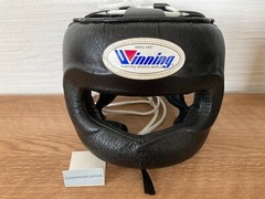 Winning Full Face Head Gear FG-5000 BLACK L Size Face Guard Boxing USED JAPAN