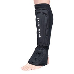 Kickboxing, Muay Thai MMA Martial Arts Shin Guards, Instep Guard Large, Black