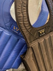2 WESING Chest Protector MMA Boxing Sparring Body Guard Vest Adj 1 black 1 blue