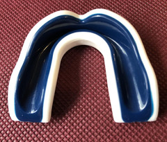 Youth Sports Mouth Guard for Kids (USA Flag, Fangs, 20+ Colors to Choose From) M