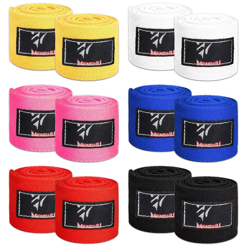 6 Pairs 2.5 Meter Boxing Hand Wraps for Kids Boxing Hand Wraps Inner Gloves H…