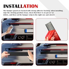 6.56Ft Car Rear Bumper Protector Guard,6-Hole Car Bumper Protector Provides
