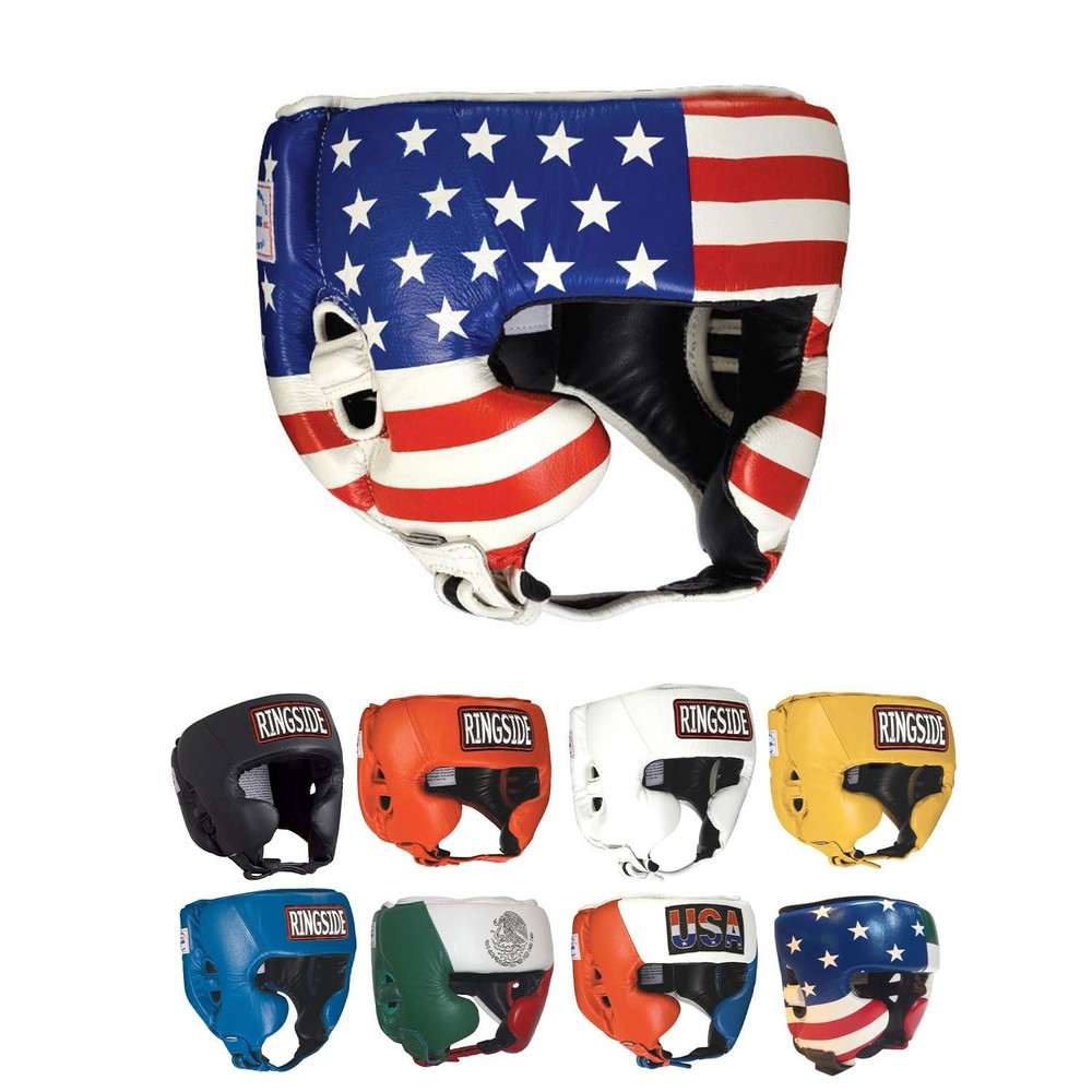 Ringside Competition Boxing Headgear Enhanced Protection Adjustable Fit Leather
