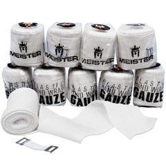 MEISTER ELASTIC GAUZE HAND WRAPS – MEXICAN STYLE – 10 PACK Boxing MMA Muay Thai
