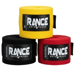 120” Mexican Style Boxing Hand Wraps Pack of 3 Plastic Wrist Support for MMA
