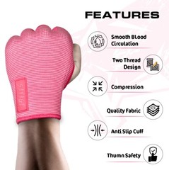Compression Sleeves Boxing Hand Wraps Elastic Quick Wraps Fist Protection Pink