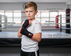 INFINIX SPORTS Boxing Hand Wraps Inner Gel Gloves for X-Small, Black