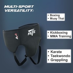FADI Sport Elite Leather Groin Guard Boxing Sparring Cup MMA Muay Thai Protector
