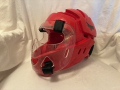 ProForce Martial Arts Karate Head Gear w/ Face Shield Red Large – READ