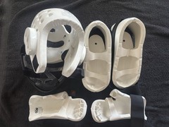 MACHO Karate Federation Protective Gear Set White Medium HRC630L