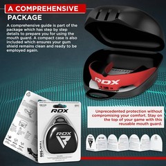 RDX Mouth Guard for Boxing MMA Kickboxing Muay Thai Junior Below 12 Year, Red