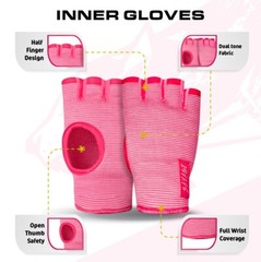 Compression Sleeves Boxing Hand Wraps Elastic Quick Wraps Fist Protection Pink