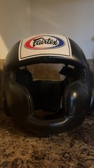 Fairtex Training Headgear Helmet Size M Black/White Adult Unisex