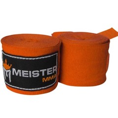 MEISTER ORANGE 180″ SEMI-ELASTIC HAND WRAPS – MMA Mexican Boxing Gloves Wrist