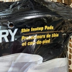 NEW Century Shin Instep Pads Adult Sz M Martial Arts Karate Sparring Cloth White