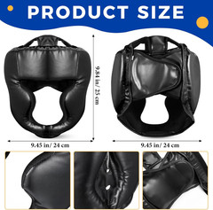 2 Pcs Boxing Headgear MMA Training Sparring Gear Muay Thai Headgear Adjustable T