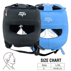 FADI A1 Boxing Headgear 2 Pack L/XL Leather MMA Muay Thai Sparring Black Blue