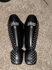 Fairtex SP5 Muay Thai Shin Guards Flawless XL USED 2x