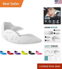 Aero Mouthguard: Medium Size, Non-Toxic & Compatible with Braces for Athletes